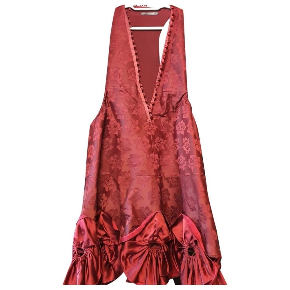 Alexander Mqueen satin baroque dress
